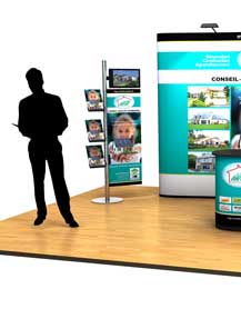 Stand de PLV - Publicité sur les Lieux de Ventes